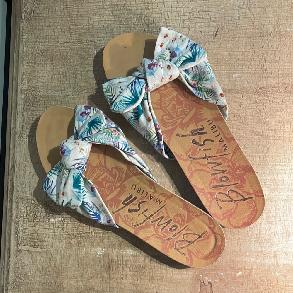 Blowfish | Tropical Print Tie Sandals